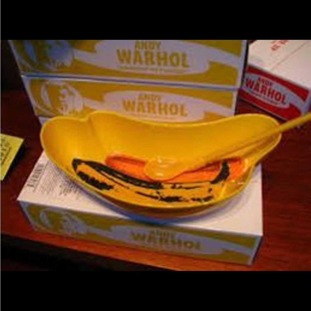 Andy Warhol Yellow Banana Ice Cream Dish